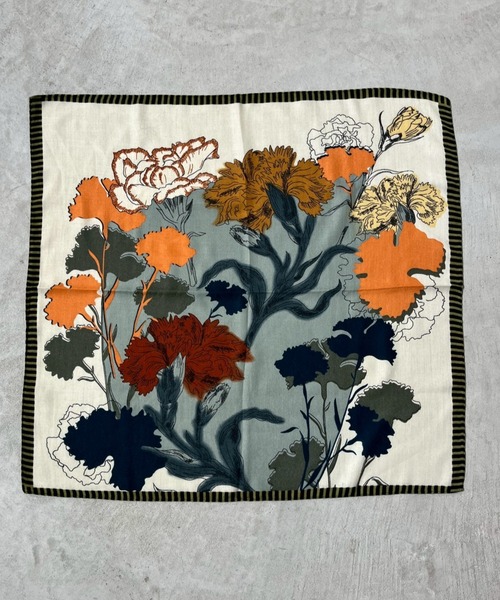 Libra Cue（リブラ キュー）の「ヴィンテージフラワープリントスカーフ（ストール/ショール・レディース・その他/グリーン・FREE）」の11枚目の写真