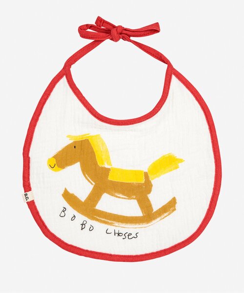 BOBO CHOSES（ボボショーズ）の「Rocking Horse bib set（スタイ/よだれかけ・キッズ・レッド・FREE）」の2枚目の写真