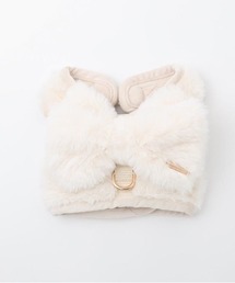 moncheri（モンシェリ）の「ビッグリボンファーハーネス+リードSET【サイズ調整可能】（リード/ハーネス/首輪）」