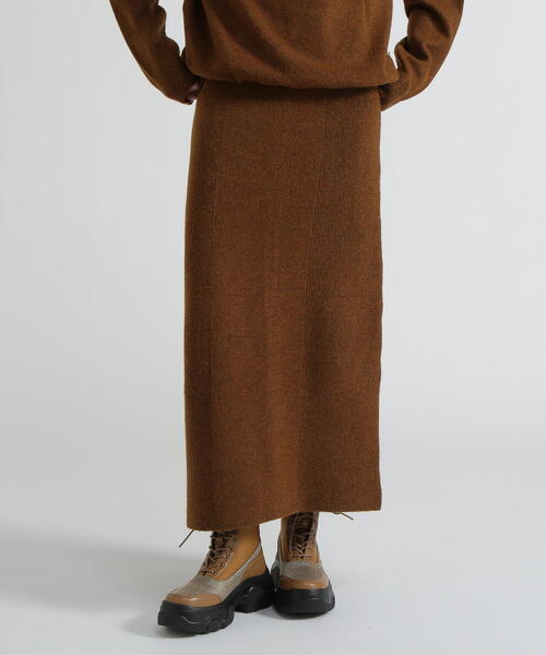 AVIREX（アヴィレックス）の「《直営店限定》SHAGGY SKIRT/シャギースカート（スカート・レディース・ブラウン/グレー/ライトグリーン・F）」の2枚目の写真