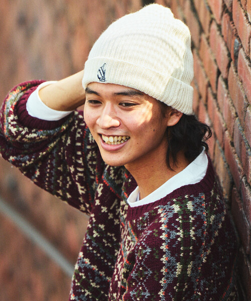 NAUTICA（ノーティカ）の「NAUTICA/ノーティカ ヴィンテージライク SAIL刺繍 ニットキャップ（ニットキャップ/ビーニー・メンズ・チャコールグレー/ブラック/ネイビー/レッド/オフホワイト/イエロー・ﾌﾘ-）」の13枚目の写真