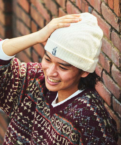 NAUTICA（ノーティカ）の「NAUTICA/ノーティカ ヴィンテージライク SAIL刺繍 ニットキャップ（ニットキャップ/ビーニー・メンズ・チャコールグレー/ブラック/ネイビー/レッド/オフホワイト/イエロー・ﾌﾘ-）」の12枚目の写真