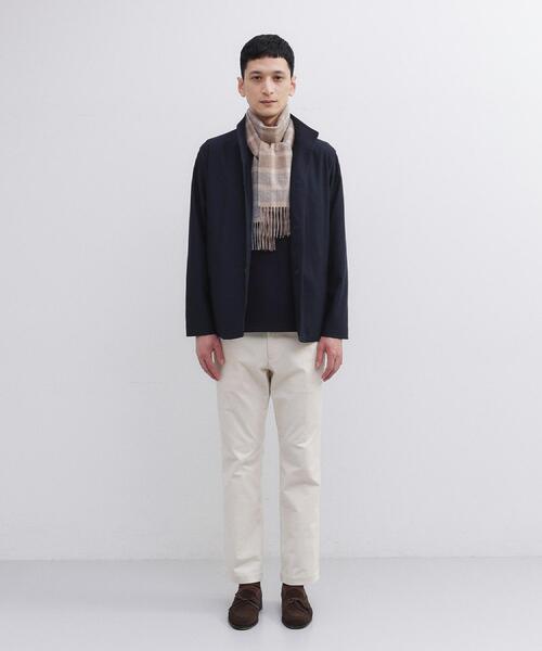 TAKEO KIKUCHI（タケオキクチ）の「【洗えるカシミヤ】カシミヤ100 チェックマフラー（マフラー・メンズ・ベージュ系1/ネイビー系1・00）」の10枚目の写真