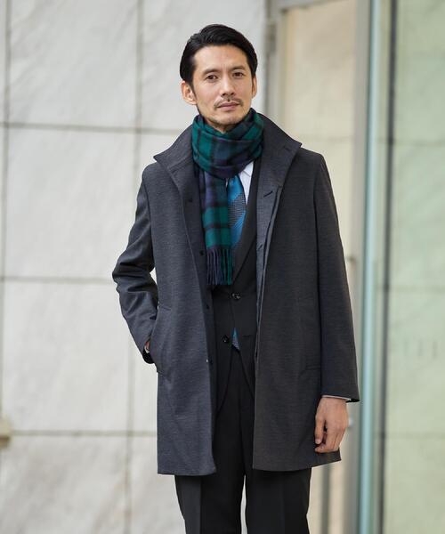 TAKEO KIKUCHI（タケオキクチ）の「【洗えるカシミヤ】カシミヤ100 チェックマフラー（マフラー・メンズ・ベージュ系1/ネイビー系1・00）」の13枚目の写真