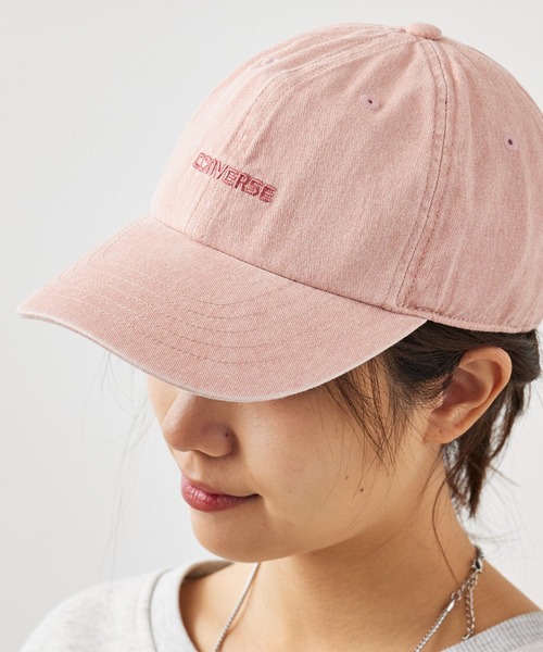 CONVERSE（コンバース）の「CONVERSE/コンバース ローキャップ ピグメント6パネル キャップ（キャップ・メンズ・ベージュ/ピンク/ブラック・57-59cm）」の3枚目の写真