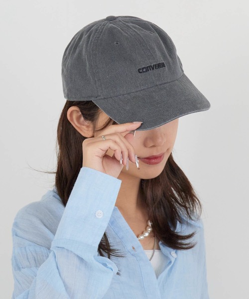 CONVERSE（コンバース）の「CONVERSE/コンバース ローキャップ ピグメント6パネル キャップ（キャップ・メンズ・ベージュ/ピンク/ブラック・57-59cm）」の2枚目の写真