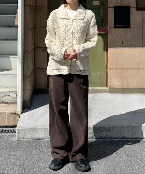 LE MORE(リモア)の「パターンデザインルーズニットカーディガン(カーディガン/ボレロ・レディース・アイボリー・FREE)」の15枚目の写真