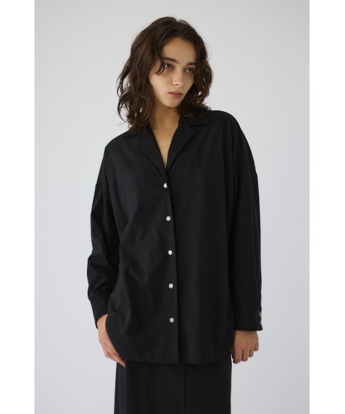 RIM.ARK(リムアーク)の「Open collar F/Suede shirt JK オープンカラーフェイクスエードシャツジャケット(シャツ/ブラウス・レディース・カーキ/ブラック・FREE)」の18枚目の写真