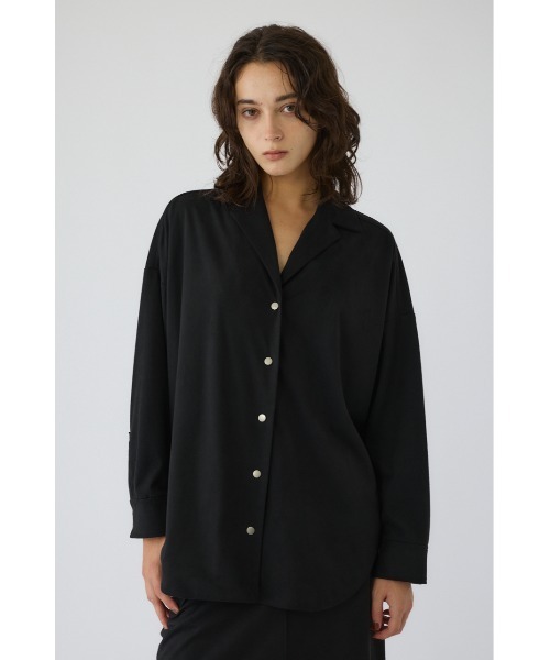 RIM.ARK(リムアーク)の「Open collar F/Suede shirt JK オープンカラーフェイクスエードシャツジャケット(シャツ/ブラウス・レディース・カーキ/ブラック・FREE)」の19枚目の写真