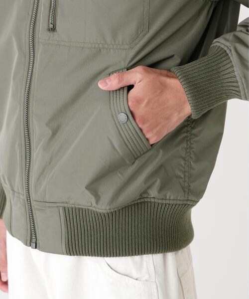 Alpha Industries(アルファインダストリーズ)の「Alpha Industries/アルファ インダストリーズ/PATCHED HOODED RIB FLIGHT JACKET/パッチ フード リブ フライトジャケット(ブルゾン・メンズ・グレー/ブラック・L/2XL/M/XL)」の12枚目の写真