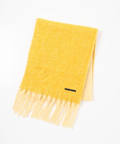 KBF（ケイビーエフ）の「ビッグフリンジバイカラーストール（マフラー・レディース・レッド系その他/ブラック系その他/イエロー系その他・ONE）」の8枚目の写真