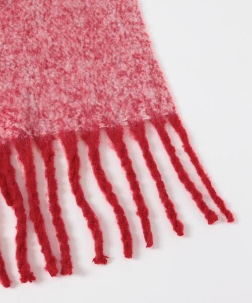 KBF（ケイビーエフ）の「ビッグフリンジバイカラーストール（マフラー・レディース・レッド系その他/ブラック系その他/イエロー系その他・ONE）」の13枚目の写真