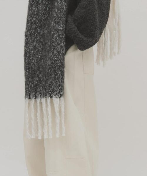 KBF（ケイビーエフ）の「ビッグフリンジバイカラーストール（マフラー・レディース・レッド系その他/ブラック系その他/イエロー系その他・ONE）」の16枚目の写真