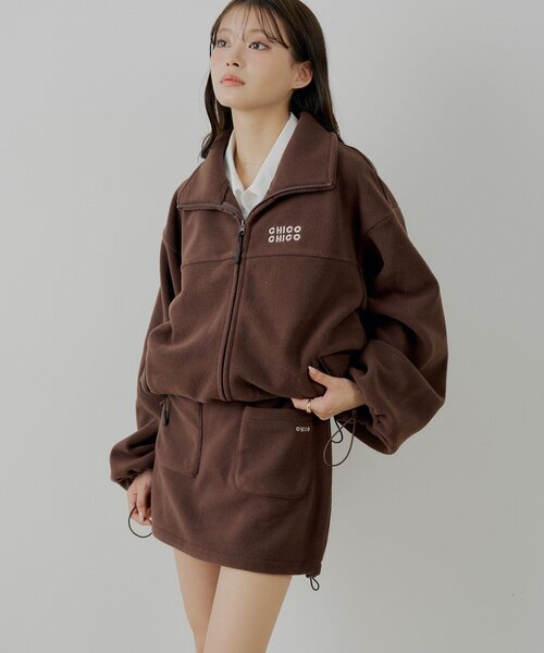 Chico（チコ）の「【セットアップ対応】フリース台形ミニスカート（スカート・レディース・アイボリー/グレー/ブラウン・FREE/MEDIUM）」の10枚目の写真