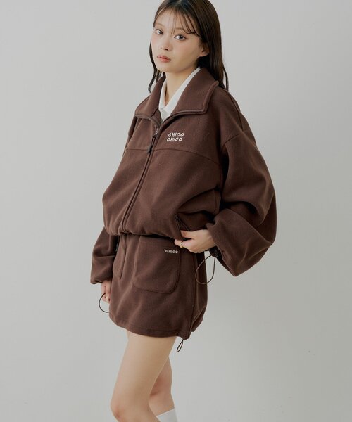 Chico（チコ）の「【セットアップ対応】フリース台形ミニスカート（スカート・レディース・アイボリー/グレー/ブラウン・FREE/MEDIUM）」の11枚目の写真