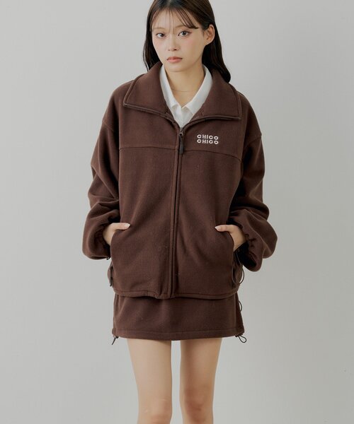 Chico（チコ）の「【セットアップ対応】フリース台形ミニスカート（スカート・レディース・アイボリー/グレー/ブラウン・FREE/MEDIUM）」の12枚目の写真