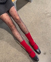 Vipoa（ヴィポア）の「French heart dot stockings（タイツ/ストッキング）」