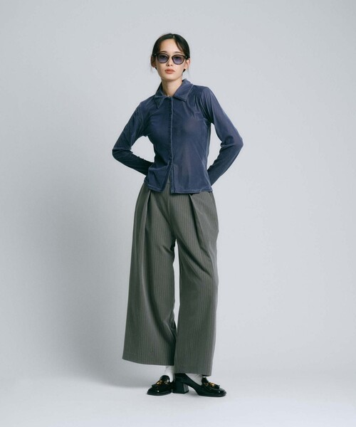BIANCA(ビアンカ)の「【BAILA12月号掲載】【体型カバー】フロントボタンパンツ(その他パンツ・レディース・ベージュ/ネイビー/グレー系その他・36/38)」の14枚目の写真