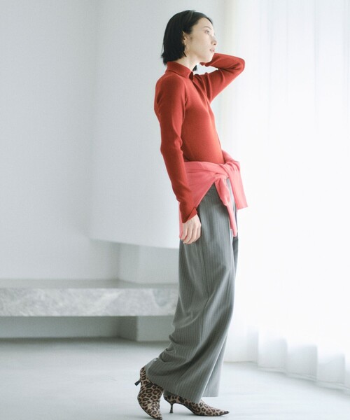 BIANCA(ビアンカ)の「【BAILA12月号掲載】【体型カバー】フロントボタンパンツ(その他パンツ・レディース・ベージュ/ネイビー/グレー系その他・36/38)」の13枚目の写真