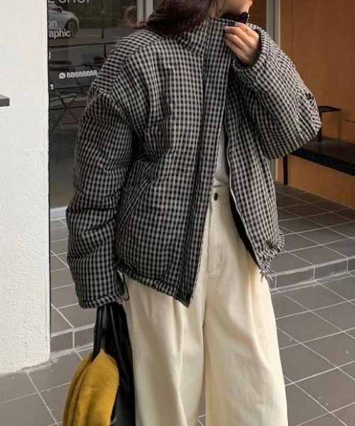 セール】2wayリバーシブルチェック柄ブルゾン（その他アウター