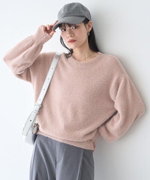earth music&ecology(アースミュージックアンドエコロジー)の「ミニシャギープルオーバー(ニット/セーター・レディース・ライトピンク/ブルー系その他7/チャコールグレー/ライトグレー/アイボリー・FREE)」の5枚目の写真