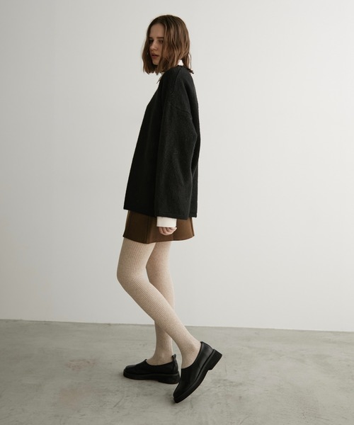 LOSCa(ロスカ)の「ウールタッチミニスカート(スカート・レディース・ブラウン/チャコールグレー/ブラック・S/M)」の12枚目の写真