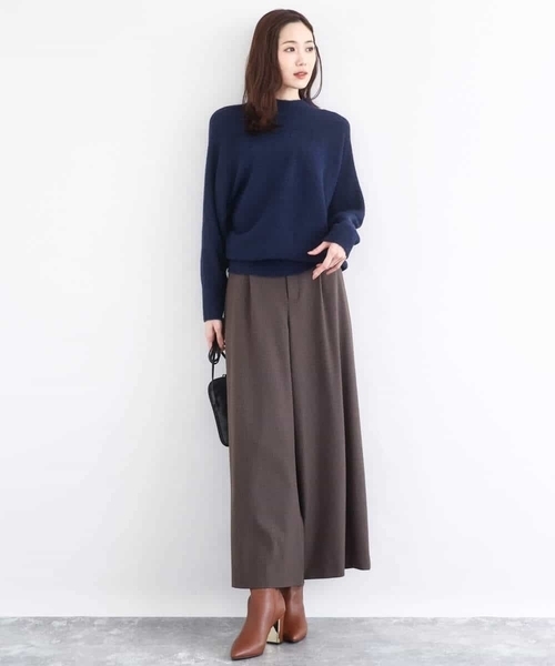 MK MICHEL KLEIN（エムケーミッシェルクラン）の「シャドーボーダー調ドルマンニット/洗える（ニット/セーター・レディース・ネイビー/ライトイエロー/アイボリー/ライトブルー・38）」の10枚目の写真