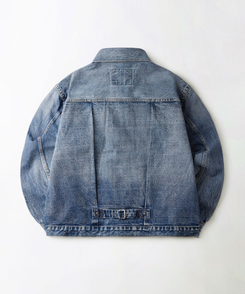 OUTSTANDING（アウトスタンディング）の「SELVEDGE DENIM 1ST JACKET_L.BLUE（デニムジャケット・メンズ・その他・SMALL/MEDIUM/LARGE）」の2枚目の写真