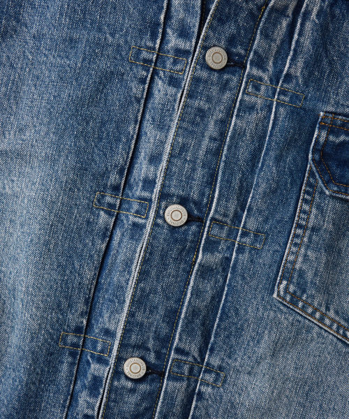 OUTSTANDING（アウトスタンディング）の「SELVEDGE DENIM 1ST JACKET_L.BLUE（デニムジャケット・メンズ・その他・SMALL/MEDIUM/LARGE）」の4枚目の写真