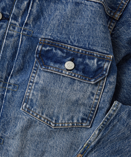 OUTSTANDING（アウトスタンディング）の「SELVEDGE DENIM 1ST JACKET_L.BLUE（デニムジャケット・メンズ・その他・SMALL/MEDIUM/LARGE）」の5枚目の写真