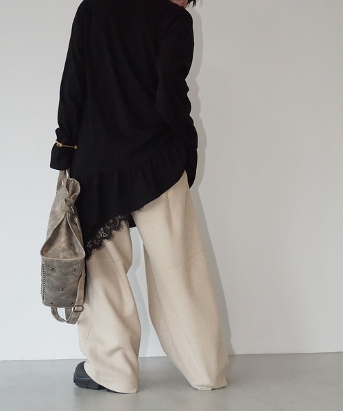 chuclla（チュクラ）の「フリルヘムアシンメトリートップス chw25a135（Tシャツ/カットソー・レディース・ホワイト/ブラック・FREE）」の16枚目の写真