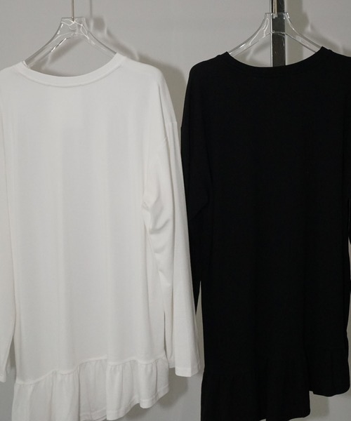 chuclla（チュクラ）の「フリルヘムアシンメトリートップス chw25a135（Tシャツ/カットソー・レディース・ホワイト/ブラック・FREE）」の22枚目の写真