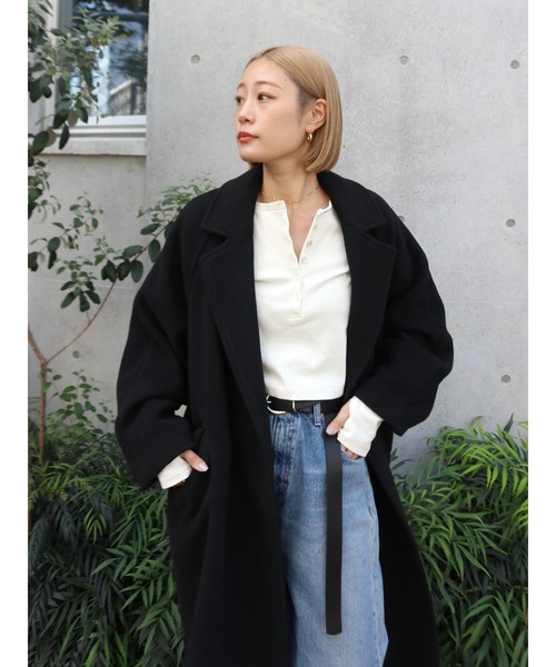 Ungrid（アングリッド）の「ルーズシルエットチェスターコート（チェスターコート・レディース・ヘザーグレー/ブラック/その他1・SMALL/MEDIUM）」の6枚目の写真