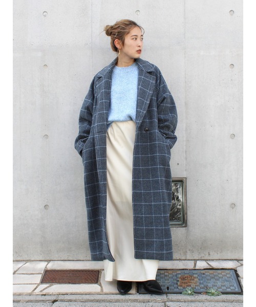 Ungrid（アングリッド）の「ルーズシルエットチェスターコート（チェスターコート・レディース・ヘザーグレー/ブラック/その他1・SMALL/MEDIUM）」の9枚目の写真