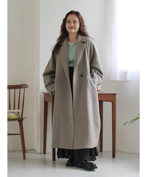 Ungrid（アングリッド）の「ルーズシルエットチェスターコート（チェスターコート・レディース・ヘザーグレー/ブラック/その他1・SMALL/MEDIUM）」の15枚目の写真
