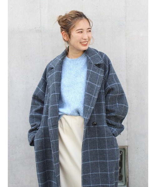 Ungrid（アングリッド）の「ルーズシルエットチェスターコート（チェスターコート・レディース・ヘザーグレー/ブラック/その他1・SMALL/MEDIUM）」の12枚目の写真