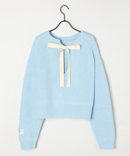 niko and...(ニコアンド)の「【WILLIAM B.ELIOTT】バックリボンニットプルオーバー(ニット/セーター・レディース・パープル/ライトブルー・LARGE/MEDIUM)」の16枚目の写真