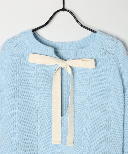 niko and...(ニコアンド)の「【WILLIAM B.ELIOTT】バックリボンニットプルオーバー(ニット/セーター・レディース・パープル/ライトブルー・LARGE/MEDIUM)」の18枚目の写真