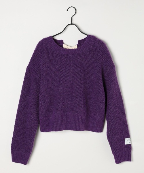 niko and...(ニコアンド)の「【WILLIAM B.ELIOTT】バックリボンニットプルオーバー(ニット/セーター・レディース・パープル/ライトブルー・LARGE/MEDIUM)」の22枚目の写真