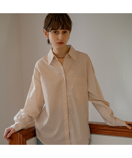 VANONE ATELIER(バノンアトリエ)の「A3515 オーバーサイズストライプシャツ(シャツ/ブラウス・レディース・その他・FREE)」の1枚目の写真