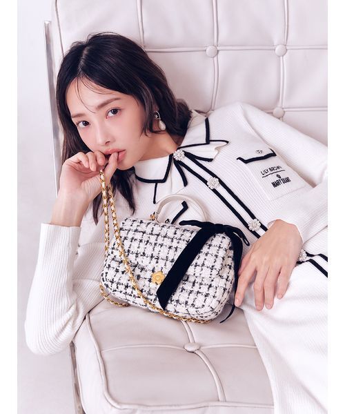 セール】【LILY BROWN×MARY QUANT】ビジューボタンミニニット