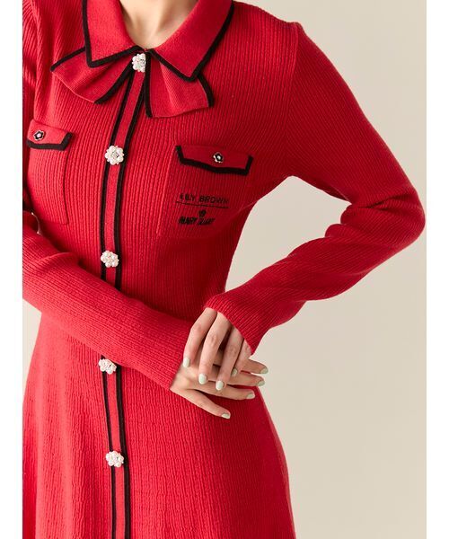 セール】【LILY BROWN×MARY QUANT】ビジューボタンミニニット