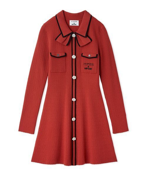 セール】【LILY BROWN×MARY QUANT】ビジューボタンミニニット