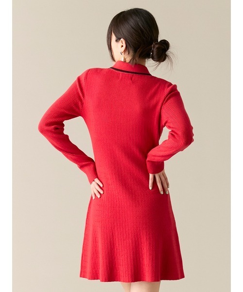 LILY BROWN（リリーブラウン）の「【LILY BROWN×MARY QUANT】ビジューボタンミニニットワンピース（ワンピース・レディース・レッド/ホワイト/ブラック・F）」の10枚目の写真