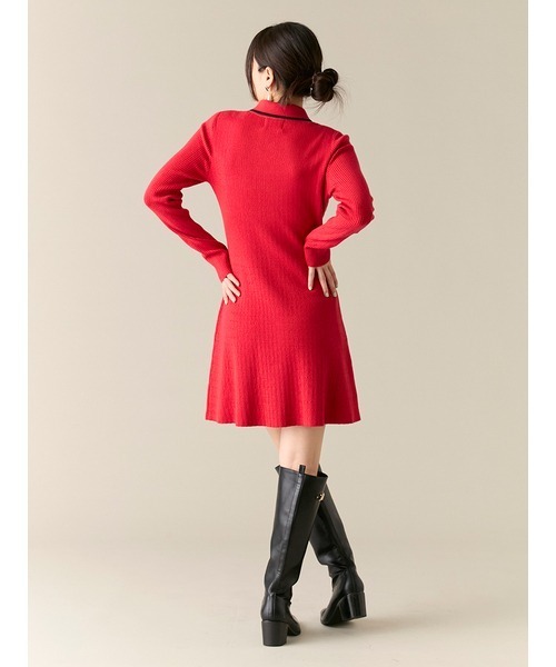 LILY BROWN（リリーブラウン）の「【LILY BROWN×MARY QUANT】ビジューボタンミニニットワンピース（ワンピース・レディース・レッド/ホワイト/ブラック・F）」の17枚目の写真