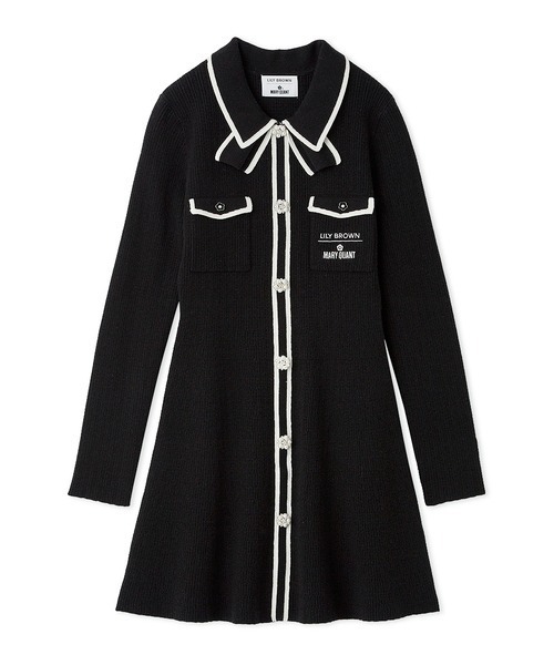 LILY BROWN（リリーブラウン）の「【LILY BROWN×MARY QUANT】ビジューボタンミニニットワンピース（ワンピース・レディース・レッド/ホワイト/ブラック・F）」の22枚目の写真