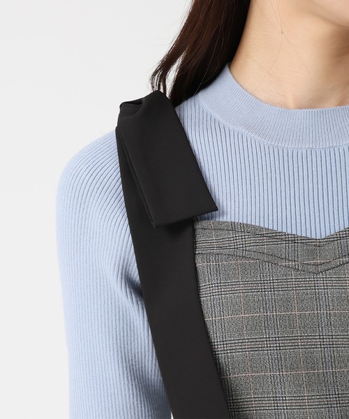 31 Sons de mode（トランテアン　ソン　ドゥ　モード）の「2025秋冬新作 肩リボンジャンスカ（ジャンパースカート・レディース・ブラウン/グレー系/ブラック/ブラウン系・S/M）」の9枚目の写真