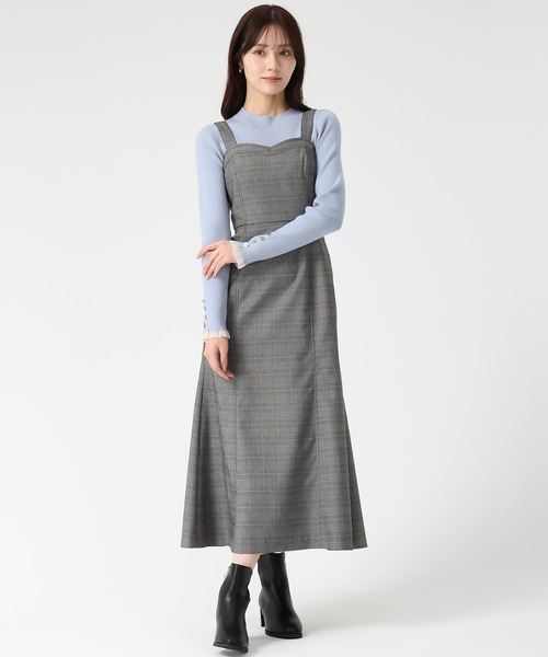 31 Sons de mode（トランテアン　ソン　ドゥ　モード）の「2025秋冬新作 肩リボンジャンスカ（ジャンパースカート・レディース・ブラウン/グレー系/ブラック/ブラウン系・S/M）」の14枚目の写真