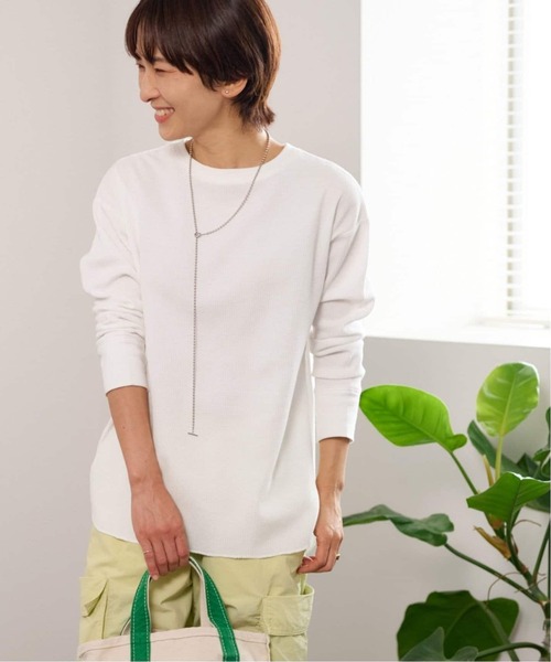 JOURNAL STANDARD relume（ジャーナルスタンダード　レリューム）の「《追加2》TCワッフルロングスリーブTシャツ（Tシャツ/カットソー・レディース・ホワイト/ブラック/ストーン/チョコ・FREE）」の19枚目の写真