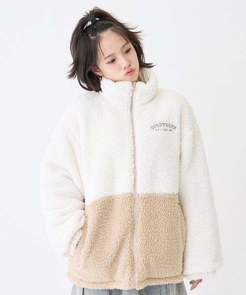 リバーシブルボアブルゾン（ブルゾン）｜LOVETOXIC（ラブトキシック